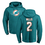 M.Dolphins #2 Malik Willis Player Aqua LOGO Pullover Hoodies Limited Gdoa Stitched Jerseys