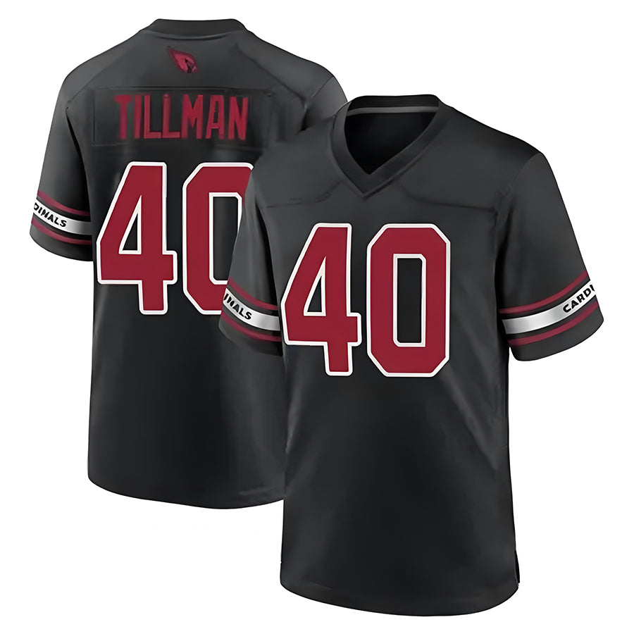 A.Cardinals #40 Pat Tillman Player Black Game Gdoa Stitched Jerseys