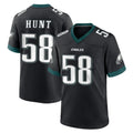 P.Eagles #58 Jalyx Hunt Player Black Game Home Gdoa Stitched Jerseys