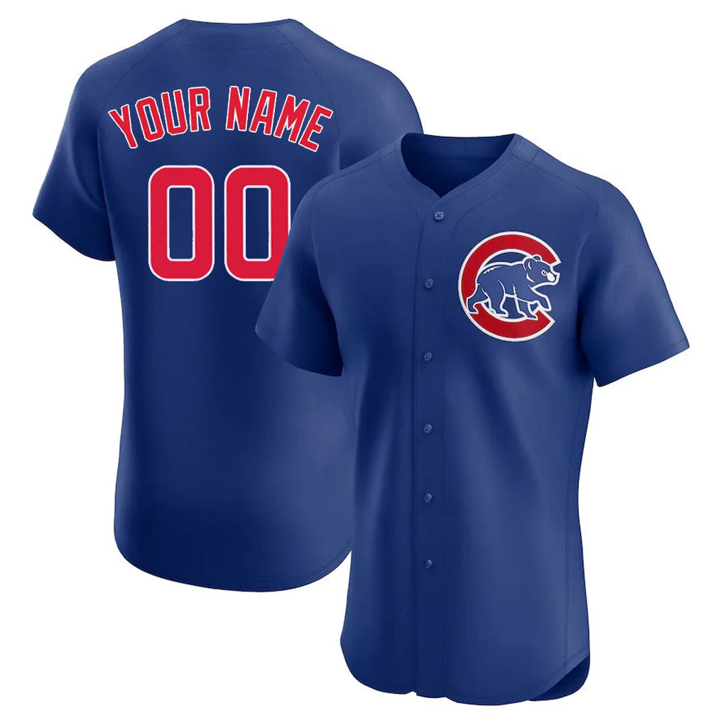 Custom C.Cubs Royal Limited Elite Home Game Any Name & Number Gdoa Stitched Jerseys