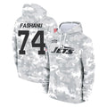NY.Jets #74 Olu Fashanu Player Arctic Camo Salute to Service Pullover Hoodies Limited Game Gdoa Stitched Jerseys