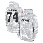 NY.Jets #74 Olu Fashanu Player Arctic Camo Salute to Service Pullover Hoodies Limited Game Gdoa Stitched Jerseys