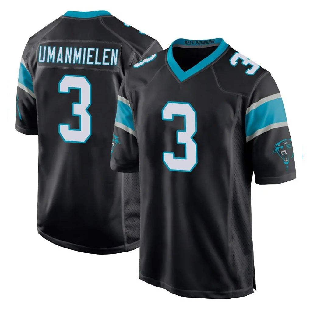 C.Panthers #3 Princely Umanmielen Player Black Game Gdoa Stitched Jerseys