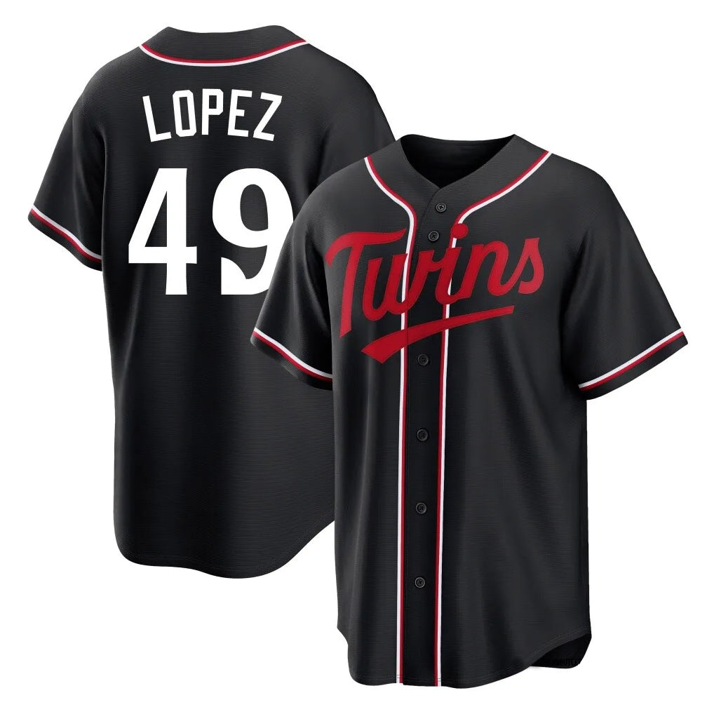 M.Twins #49 Pablo Lopez Player Black Fashion Out Home Limited Fdoa Stitched Jerseys
