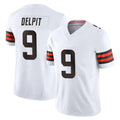 C.Browns #9 Grant Delpit Player White Vapor F.U.S.E. Limited Home Game Gdoa Stitched Jerseys
