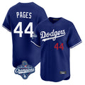 LA.Dodgers #44 Andy Pages Player Royal World Series Meet Limited Home Fdoa Stitched Jerseys