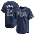 T.Bay Rays #12 Wade Boggs Player Navy Home Limited Fdoa Stitched Jerseys