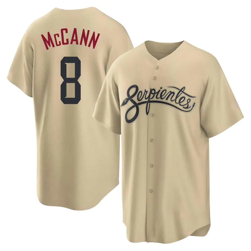 A.Diamondbacks #8 James McCann Player Tan City Connect Home Game Gdoa Stitched Jerseys