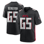 A.Falcons #65 Matthew Bergeron Player Black Home Game Gdoa Stitched Jerseys