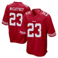 SF.49ers #23 Christian McCaffrey Player Red Home Game Gdoa Stitched Jerseys