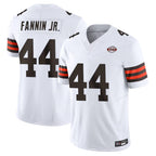 C.Browns #44 Harold Fannin Jr. Player White Vapor F.U.S.E. Limited Home Game Gdoa Stitched Jerseys