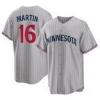 M.Twins #16 Austin Martin Player Gray Game Limited Home Fdoa Stitched Jerseys