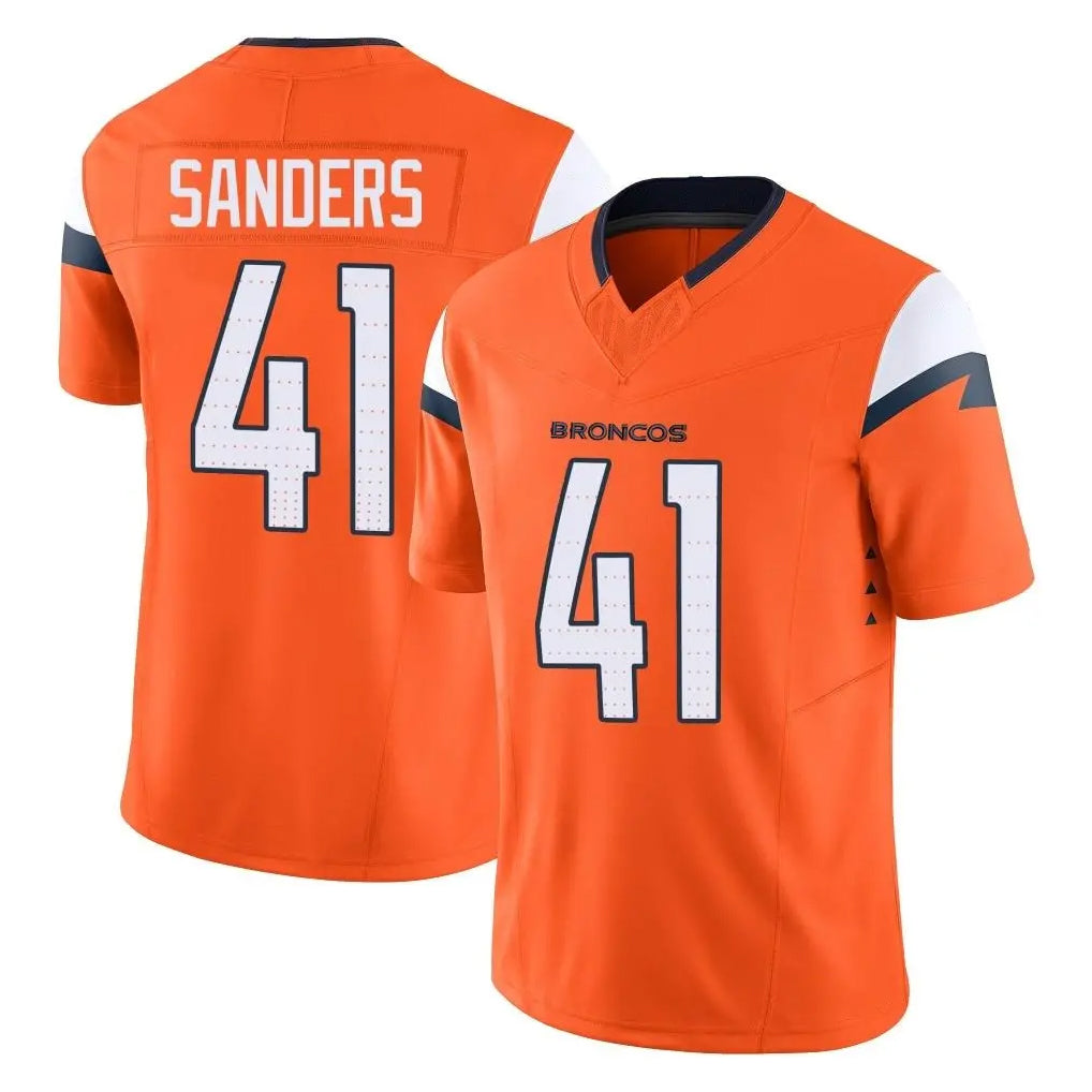 D.Broncos #41 Drew Sanders Player Orange Vapor F.U.S.E. Limited Home Game Gdoa Stitched Jerseys