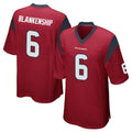 H.Texans #6 Reed Blankenship Player Red Home Game Gdoa Stitched Jerseys