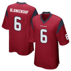 H.Texans #6 Reed Blankenship Player Red Home Game Gdoa Stitched Jerseys