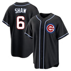 C.Cubs #6 Matt Shaw Player Black Fashion Out Game Gdoa Stitched Jerseys