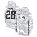 LA.Chargers #28 Kimani Vidal Player Arctic Camo Salute to Service Hoodies Limited Game Gdoa Stitched Jerseys