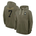 GB.Packers #7 Javon Bullard Player Olive Salute to Service Pullover Hoodies Limited Gdoa Stitched Jerseys