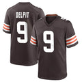 C.Browns #9 Grant Delpit Player Brown Home Game Gdoa Stitched Jerseys