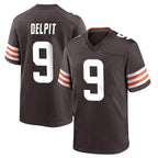 C.Browns #9 Grant Delpit Player Brown Home Game Gdoa Stitched Jerseys