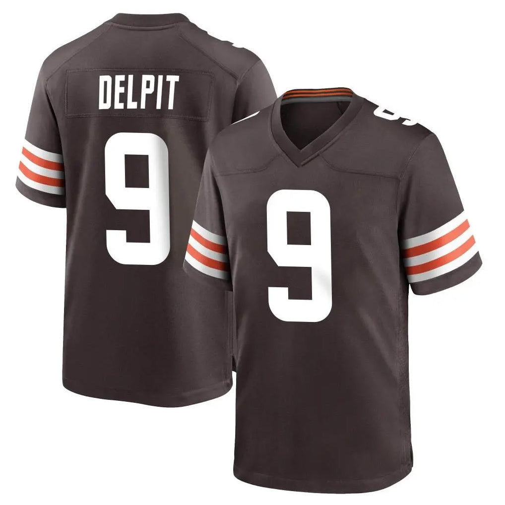 C.Browns #9 Grant Delpit Player Brown Home Game Gdoa Stitched Jerseys