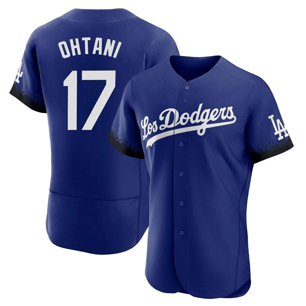 LA.Dodgers #17 Shohei Ohtani Player Royal City Connect Elite Home Fdoa Stitched Jerseys
