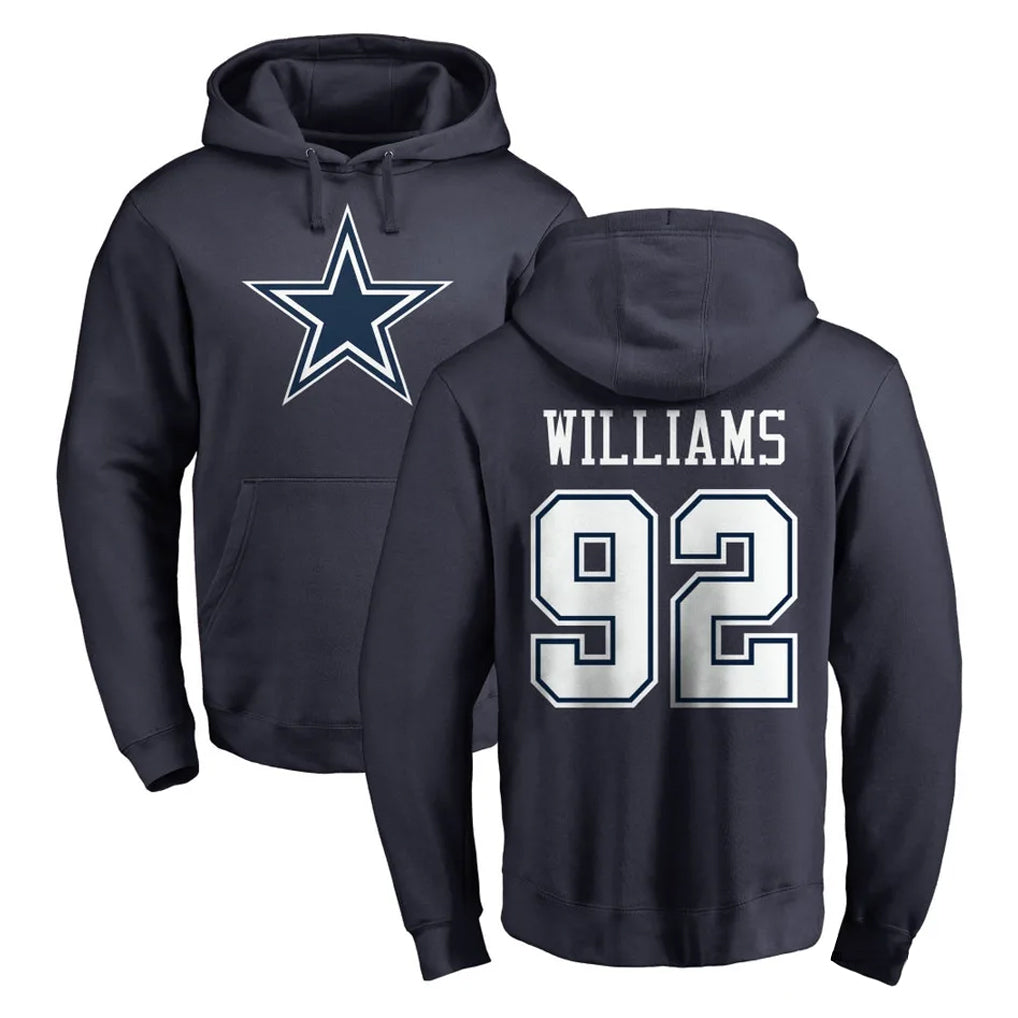 D.Cowboys #92 Quinnen Williams Player Navy Pullover Hoodies Limited Gdoa Stitched Jerseys