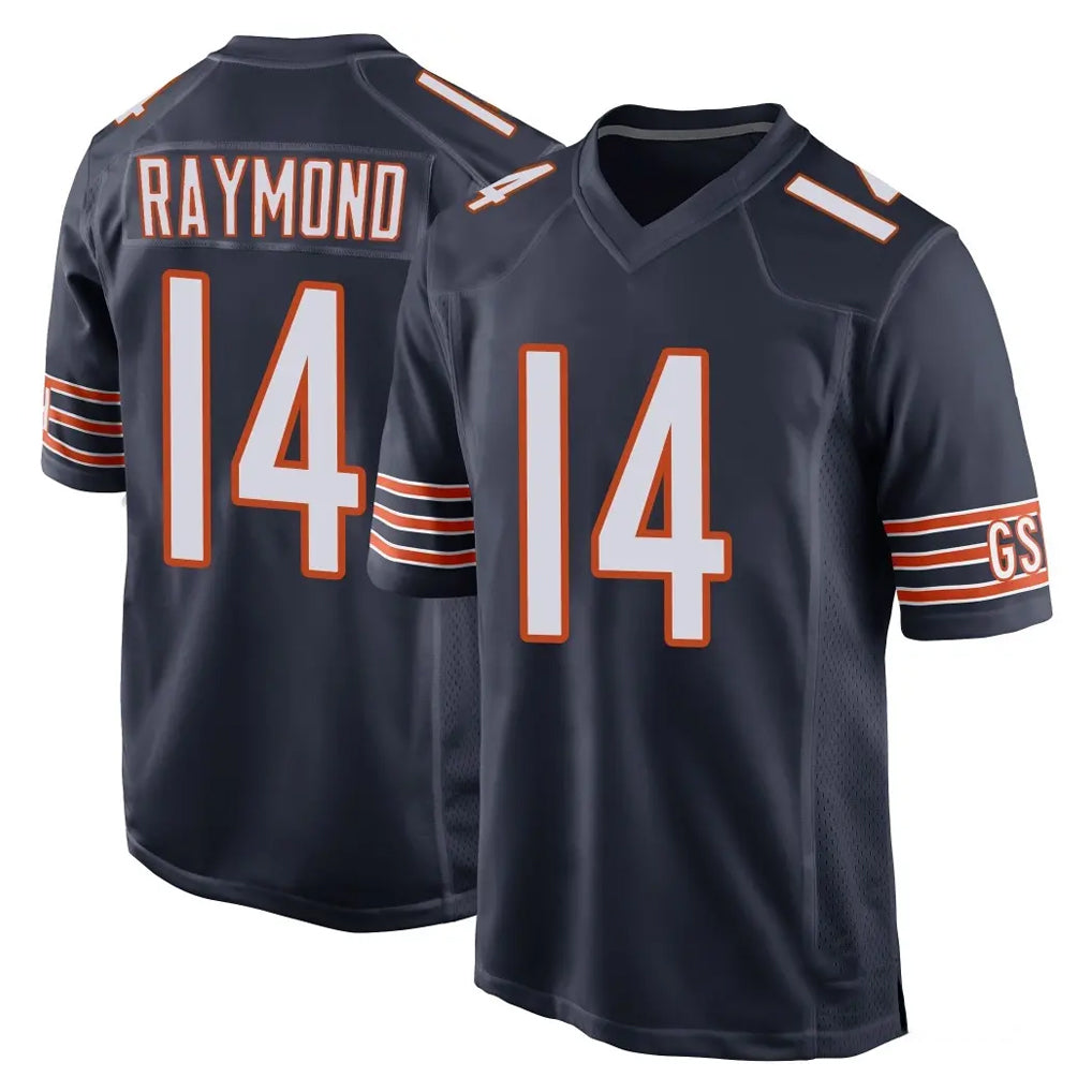 C.Bears #14 Kalif Raymond Player Navy Home Game Gdoa Stitched Jerseys