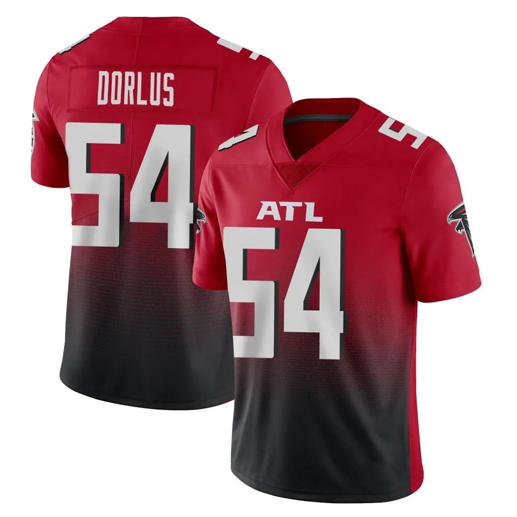 A.Falcons #54 Brandon Dorlus Player Red Vapor Untouchable Limited Home Game Gdoa Stitched Jerseys