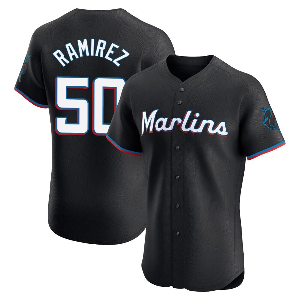 M.Marlins #50 Agustin Ramirez Player Black Vapor Home Limited Elite Fdoa Stitched Jerseys