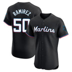 M.Marlins #50 Agustin Ramirez Player Black Vapor Home Limited Elite Fdoa Stitched Jerseys