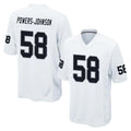 LV.Raiders #58 Jackson Powers-Johnson Player White Home Game Gdoa Stitched Jerseys