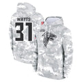 A.Falcons #31 Xavier Watts Player Camo Arctic Salute to Service Hoodies Limited Gdoa Stitched Jerseys