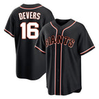 SF.Giants #16 Rafael Devers Player Black Fashion Out Home Limited Fdoa Stitched Jerseys