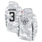 J.Jaguars #3 Jakobi Meyers Player Arctic Camo Salute to Service Hoodies Limited Game Gdoa Stitched Jerseys
