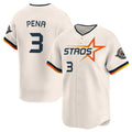 H.Astros #3 Jeremy Pena Player Cream Limited Home Gdoa Stitched Jerseys