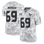 H.Texans #69 Ed Ingram Player Arctic Camo Salute To Service Limited Game Gdoa Stitched Jerseys
