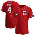 W.Nationals #4 Daylen Lile Player Red Alternate Elite Fdoa Stitched Jerseys