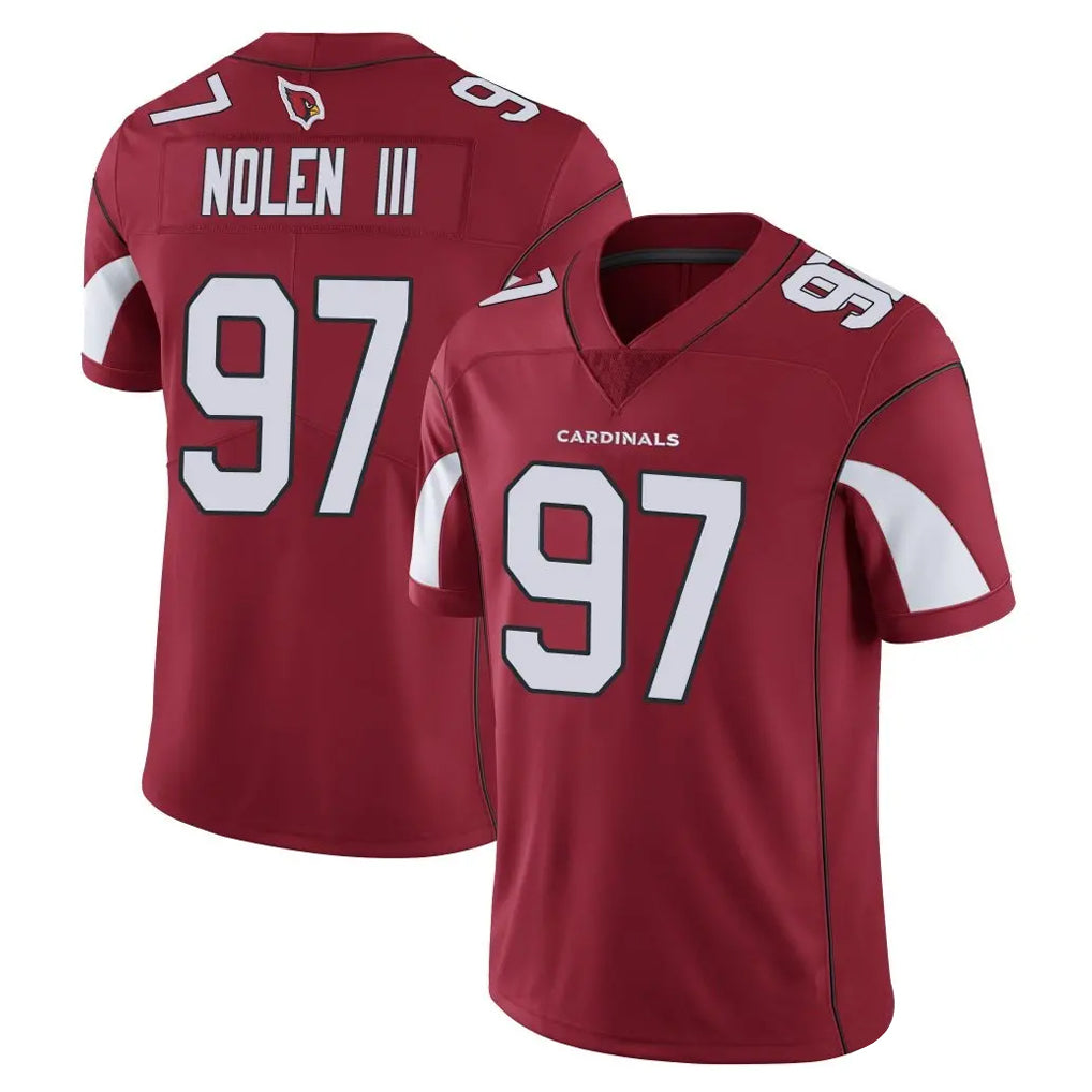 A.Cardinals #97 Walter Nolen III Player Cardinal Vapor Limited Home Game  Gdoa Stitched Jerseys