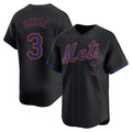 NY.Mets #3 Carson Benge Player Black Alternate Home Limited Fdoa Stitched Jerseys
