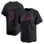 NY.Mets #3 Carson Benge Player Black Alternate Home Limited Fdoa Stitched Jerseys