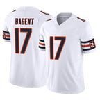 C.Bears #17 Tyson Bagent Player White Vapor F.U.S.E. Limited Home Game Gdoa Stitched Jerseys
