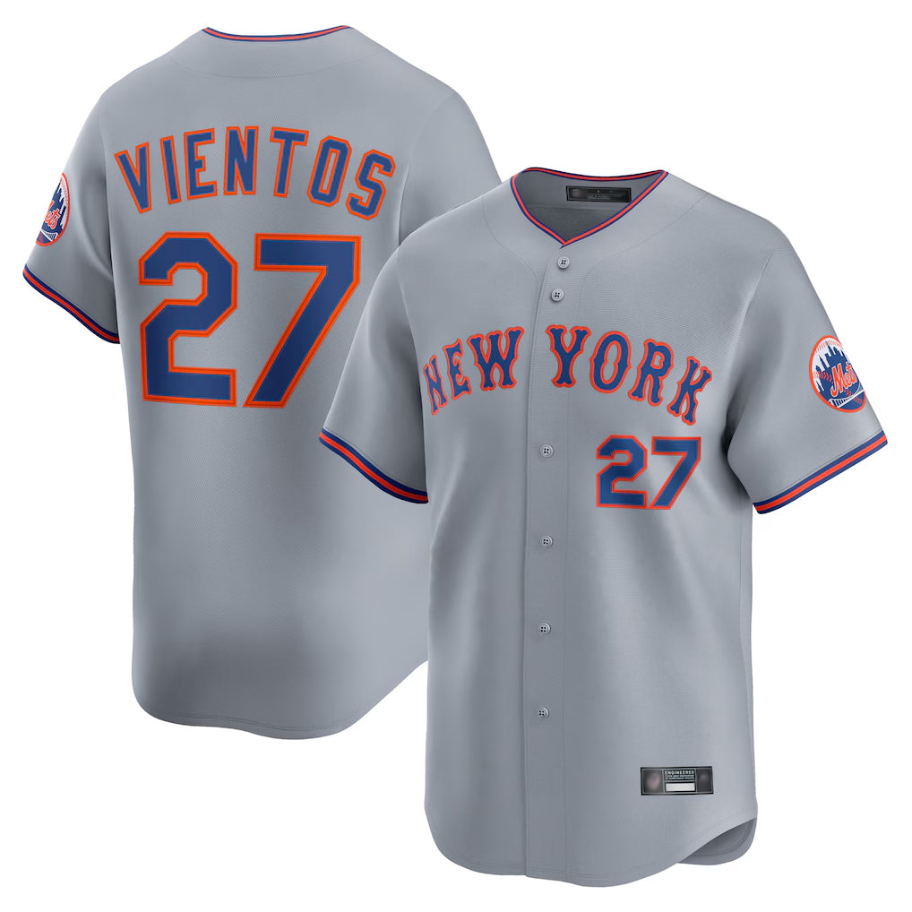 NY.Mets #27 Mark Vientos Player Gray Road Limited Home Fdoa Stitched Jerseys