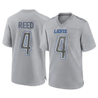 D.Lions #4 D.J. Reed Player Gray Atmosphere Fashion Home Game Gdoa Stitched Jerseys