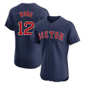 B.Red Sox #12 Connor Wong Player Navy Limited Elite Home Game Gdoa Stitched Jerseys