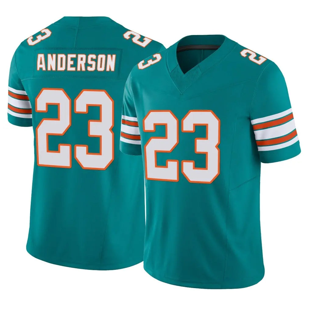 M.Dolphins #23 Zayne Anderson Player Aqua Limited Alternate Vapor F.U.S.E. Home Game Gdoa Stitched Jerseys