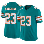 M.Dolphins #23 Zayne Anderson Player Aqua Limited Alternate Vapor F.U.S.E. Home Game Gdoa Stitched Jerseys