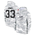 M.Vikings #33 Aaron Jones Sr. Player Arctic Camo Salute to Service Pullover Hoodies Limited Game Gdoa Stitched Jerseys