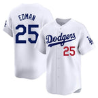 LA.Dodgers #25 Tommy Edman Player White Limited Home Fdoa Stitched Jerseys