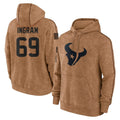 H.Texans #69 Ed Ingram Player Brown Salute to Service Hoodies Limited Game Gdoa Stitched Jerseys